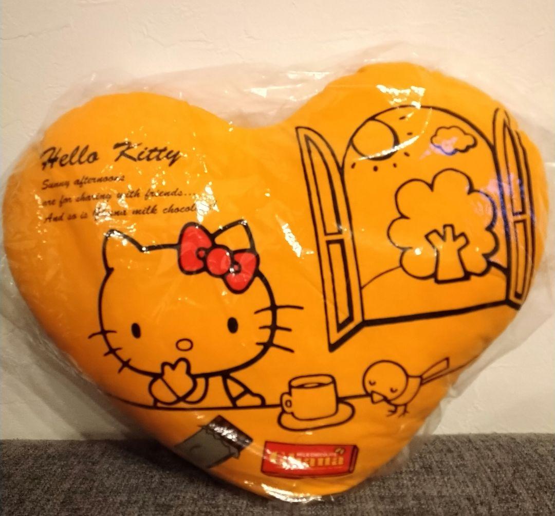 限定★激レア★新品★大きなキティー★ハートクッション★ブーケ★カゴ付き★ ハローキティ ハート型クッション オレンジ - メルカリ