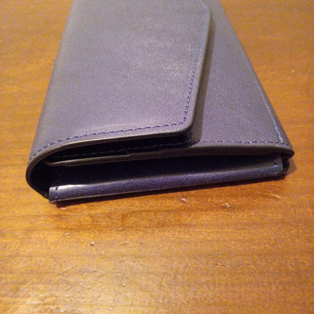 Loneo　ロネオ　ベーシック　栃木レザー　ブルー　長財布
