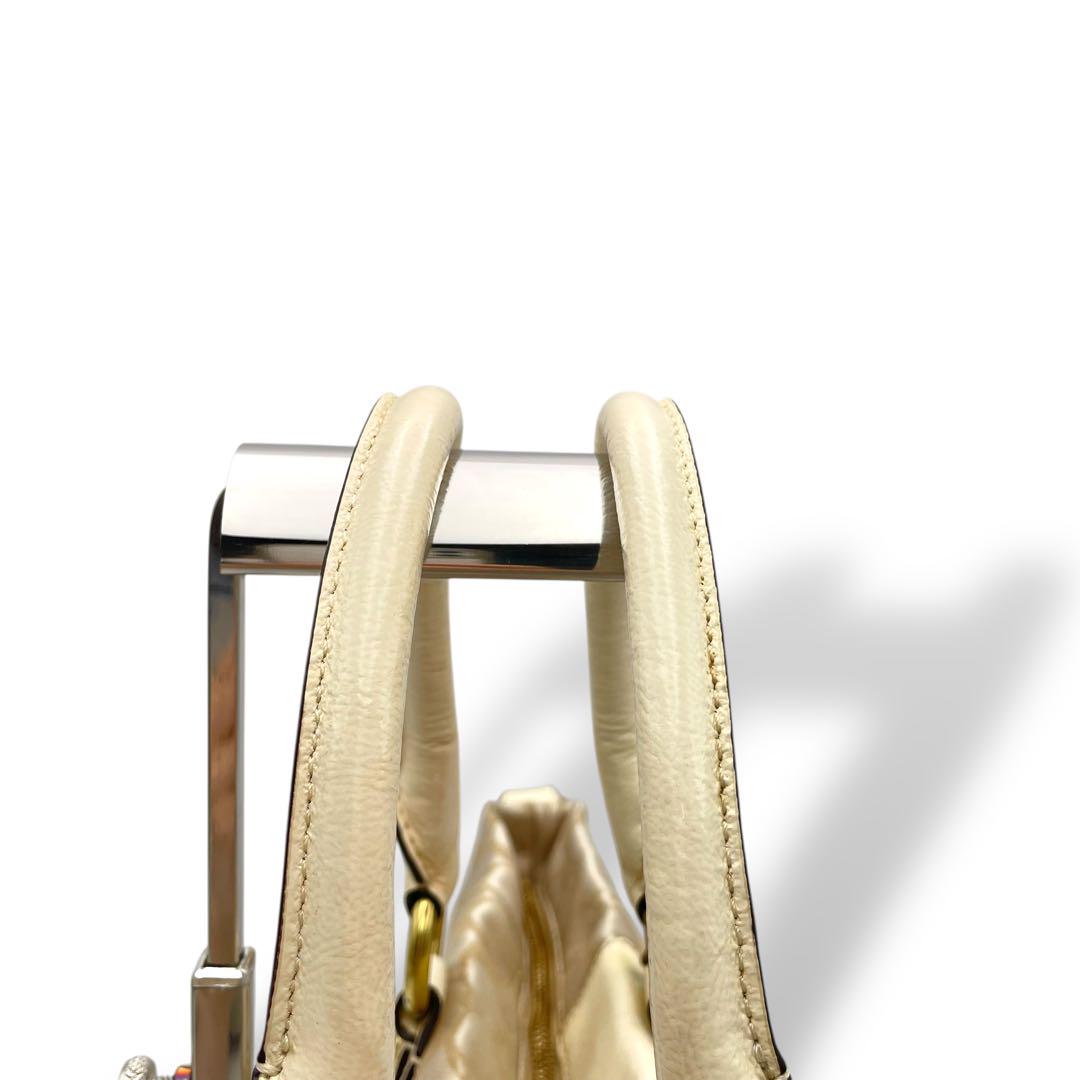 美品 COACH トートバッグ キャンバス ホワイト シグネチャー
