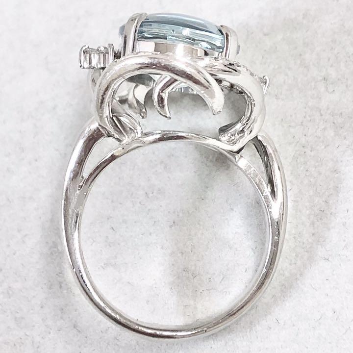 ブルートパーズ ダイヤ リング 指輪 Azli7-m82647790066 7.00ct ダイヤモンド Pt900 限定品
