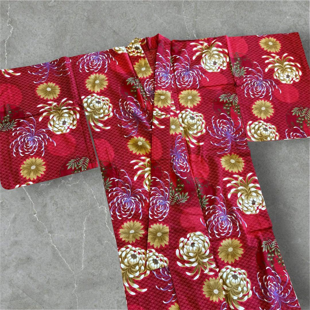 【完売品】浴衣　新品　未使用　赤花柄 23区 なでしこ柄 赤 浴衣 新品未使用 - メルカリ