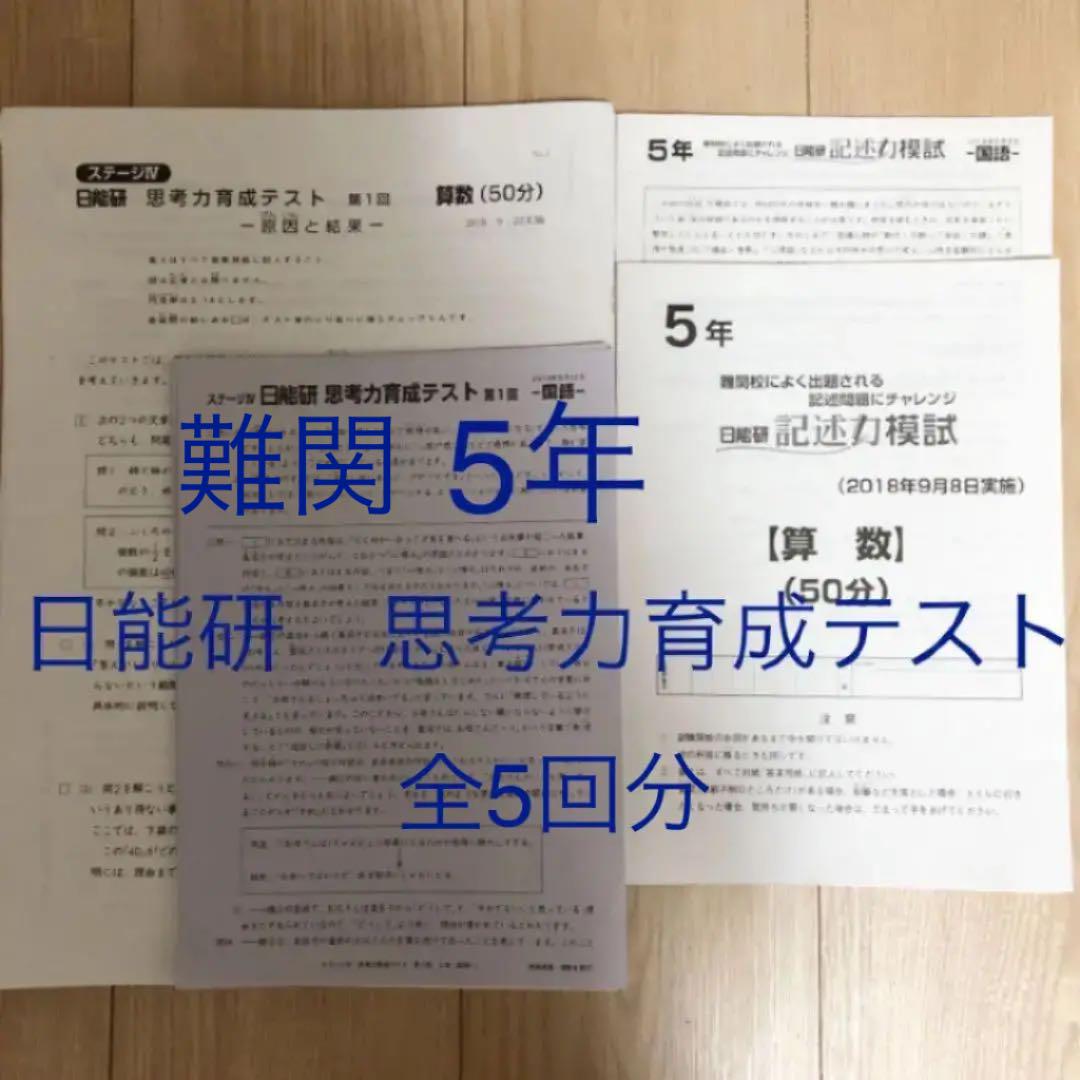 日能研 ５年 学習力育成テスト 思考力育成テスト 講習テスト