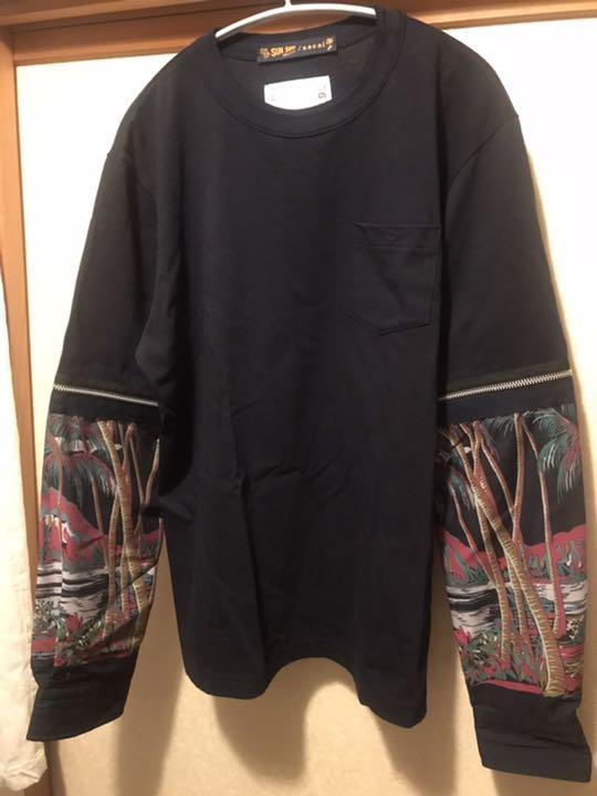 45%割引S【☆超目玉】 sacai sunsurf 20ss ロングスリーブ Tシャツ アウトレット限定商品 sacai sunsurf 20SS ロングスリーブ Tシャツ/カットソー(七分/長袖)