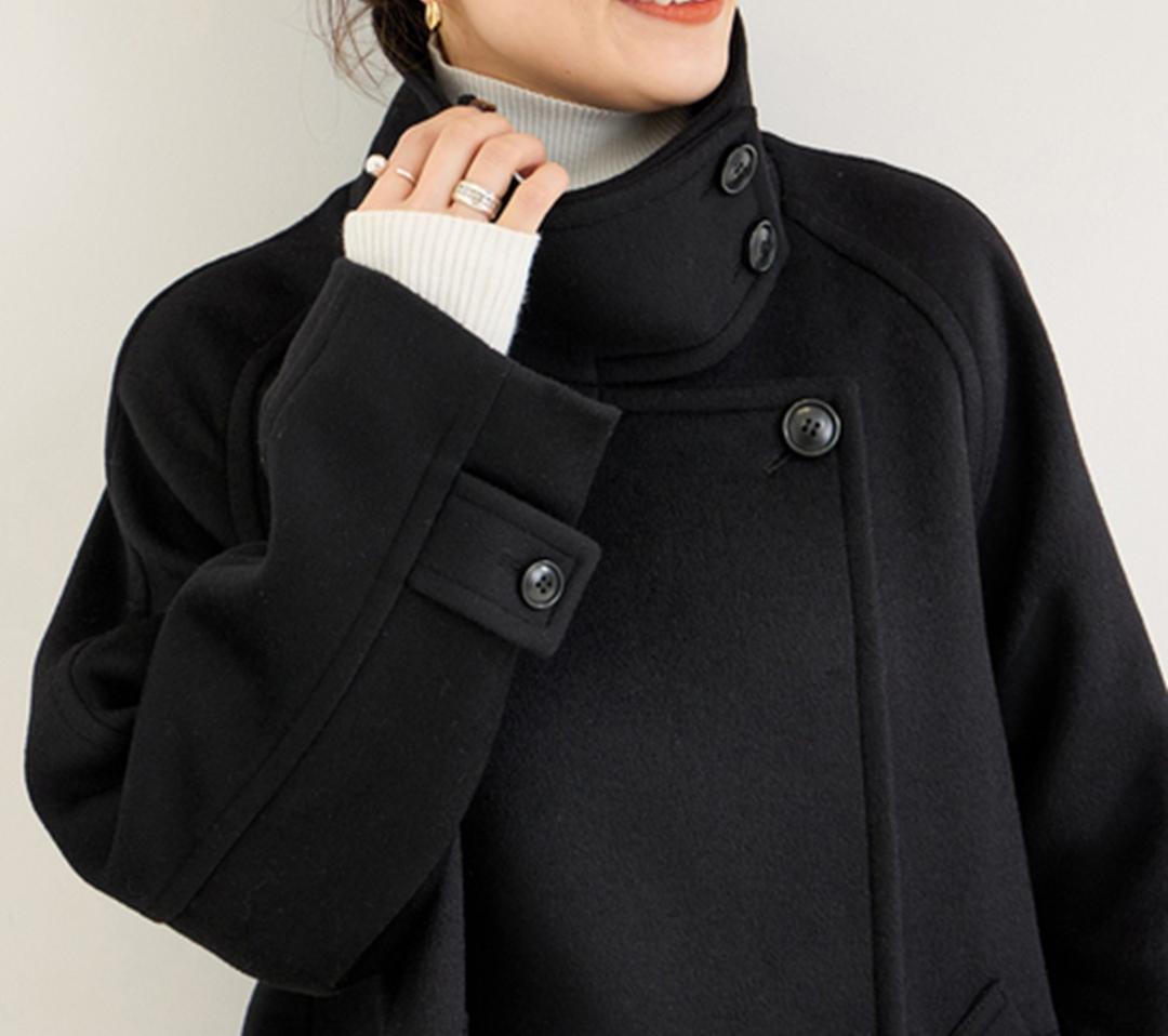 新品同様◆B.C STOCK WビーバーコクーンW前スタンドコートM B.C STOCK（ベーセーストック）の「WビーバーコクーンW前スタンド