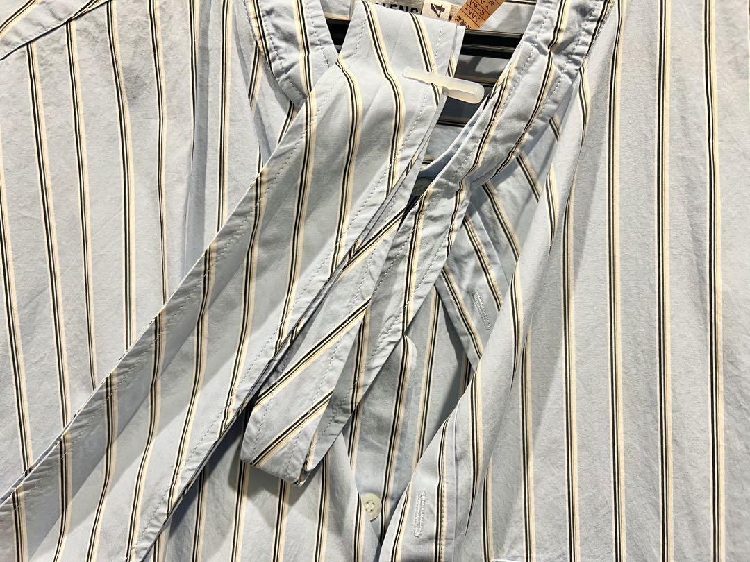 【未使用に近い】BALENCIAGA ボウタイシャツ ストライプ