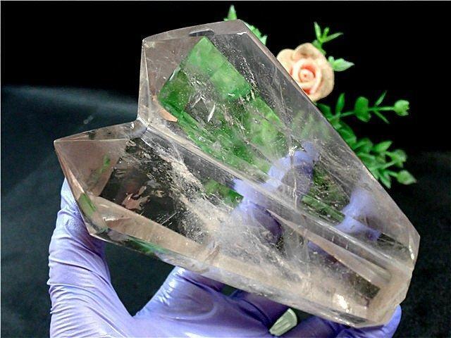 AAA級☆高透明度天然水晶六角柱B80B3/195B02A
