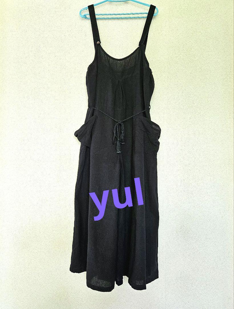 【yul 】黒 サロペット オールインワン