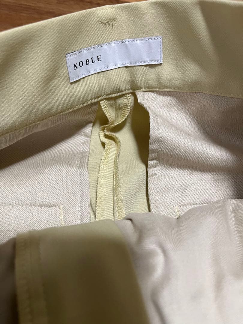 NOBLE エステルツイルストレッチスラックスパンツ イエローB 36 NOBLE エステルツイルストレッチスラックスパンツ イエローB 36