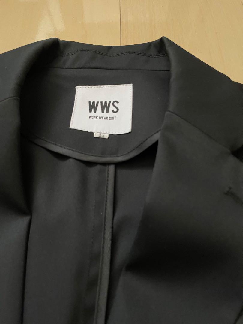 WWS セットアップ テーラード アンクルパンツ ブラック Lサイズ