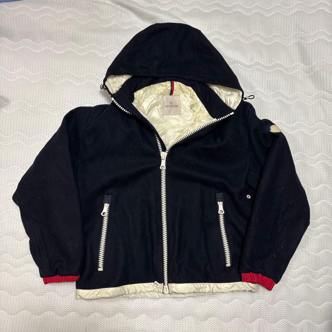 MONCLER フード付きネイビーダウンジャケット2XL(3L)・MONCLER