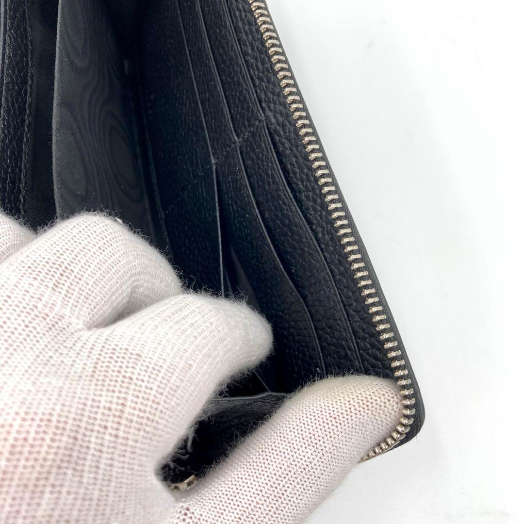 極美品GUCCI グッチ ジャンボGG レザー ラウンドジップウォレット 長財布