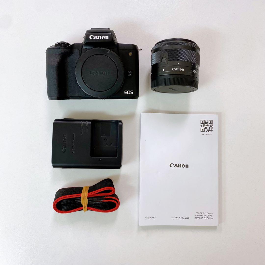 Canon ミラーレス一眼カメラ EOS Kiss M2 キット ブラック