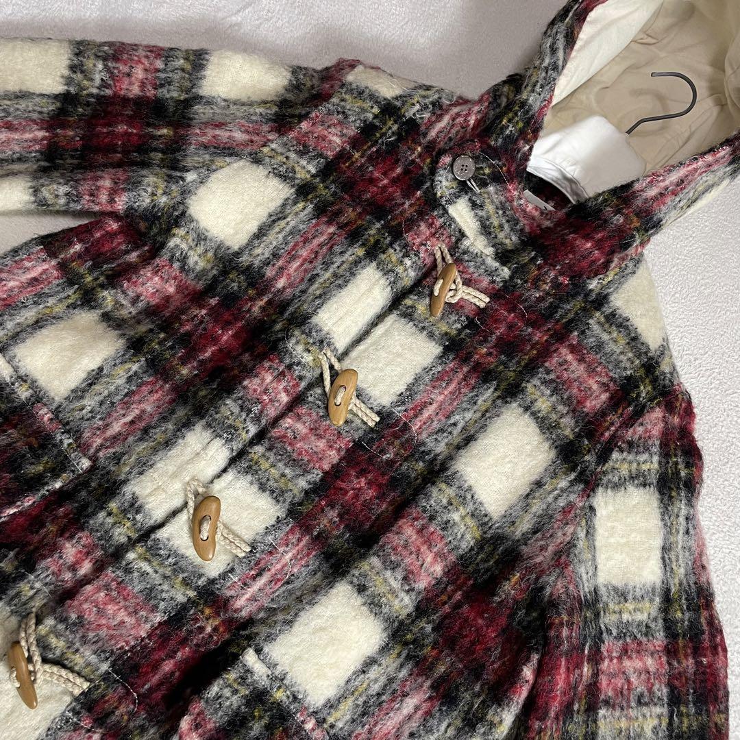 美品/HAI SPORTING GEAR/チェック/ソフトウール/ダッフルコート