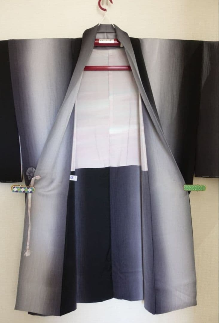 道中着　一部しつけ付き　未使用　暈し染め