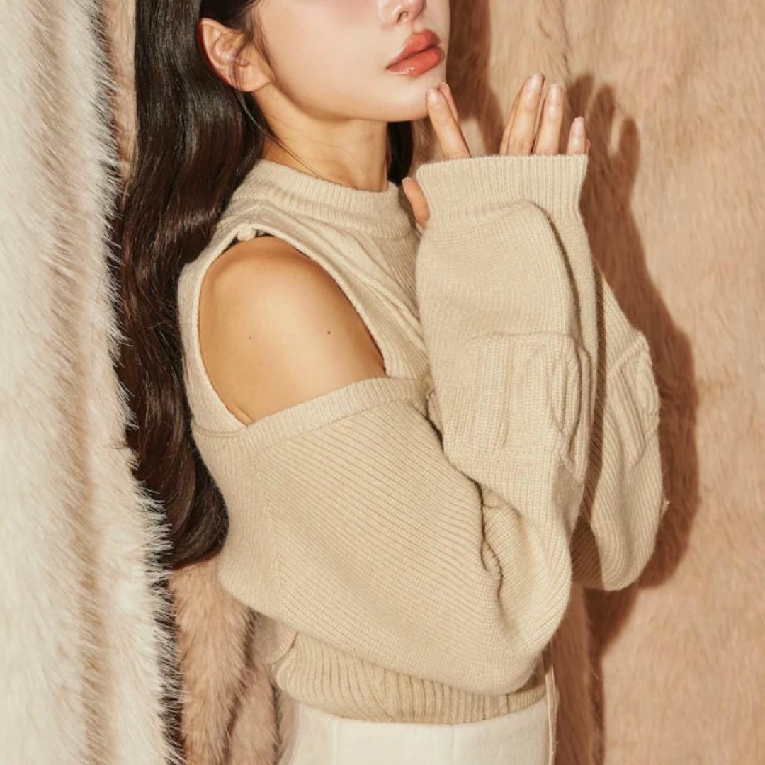 darich ddケーブルニットアンサンブル　ベージュ Darich DDケーブルニットアンサンブル ベージュ