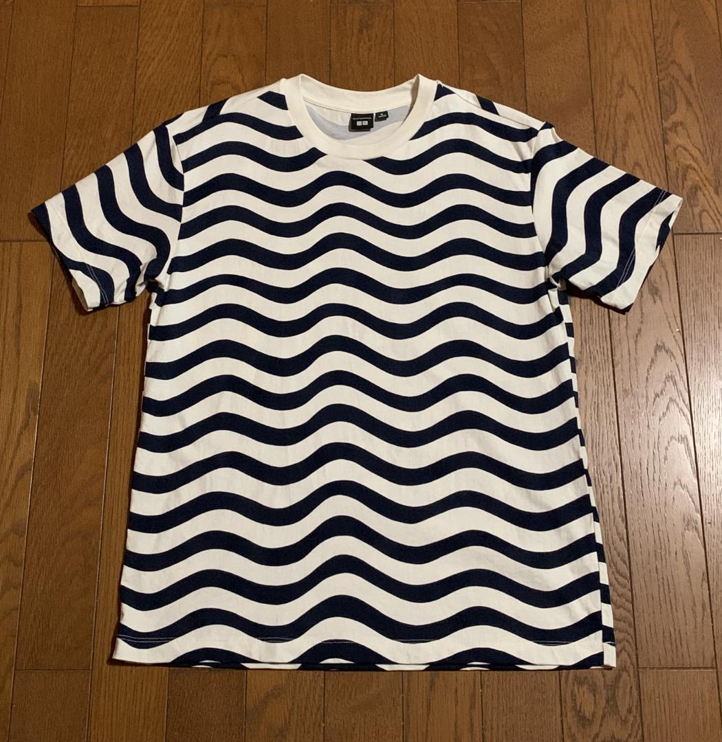 ユニクロ×マリメッコ ボーダーTシャツ 白×紺 M - メルカリ