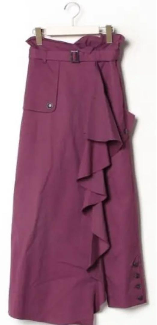 （AMERI）FLARE RUFFLE CHINO PANTS