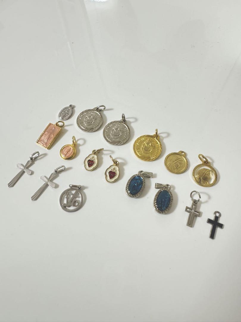 アクセサリー パーツ ヴィンテージ メダイ クロス シルバー925