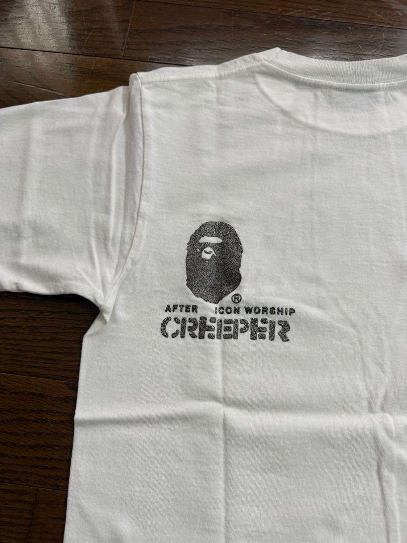 A BATHING APE NIGO エイプ Tシャツ S ラメ ホワイト旧タグ