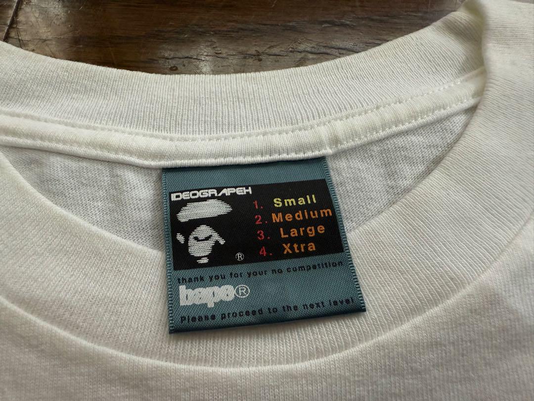 A BATHING APE NIGO エイプ Tシャツ S ラメ ホワイト旧タグ