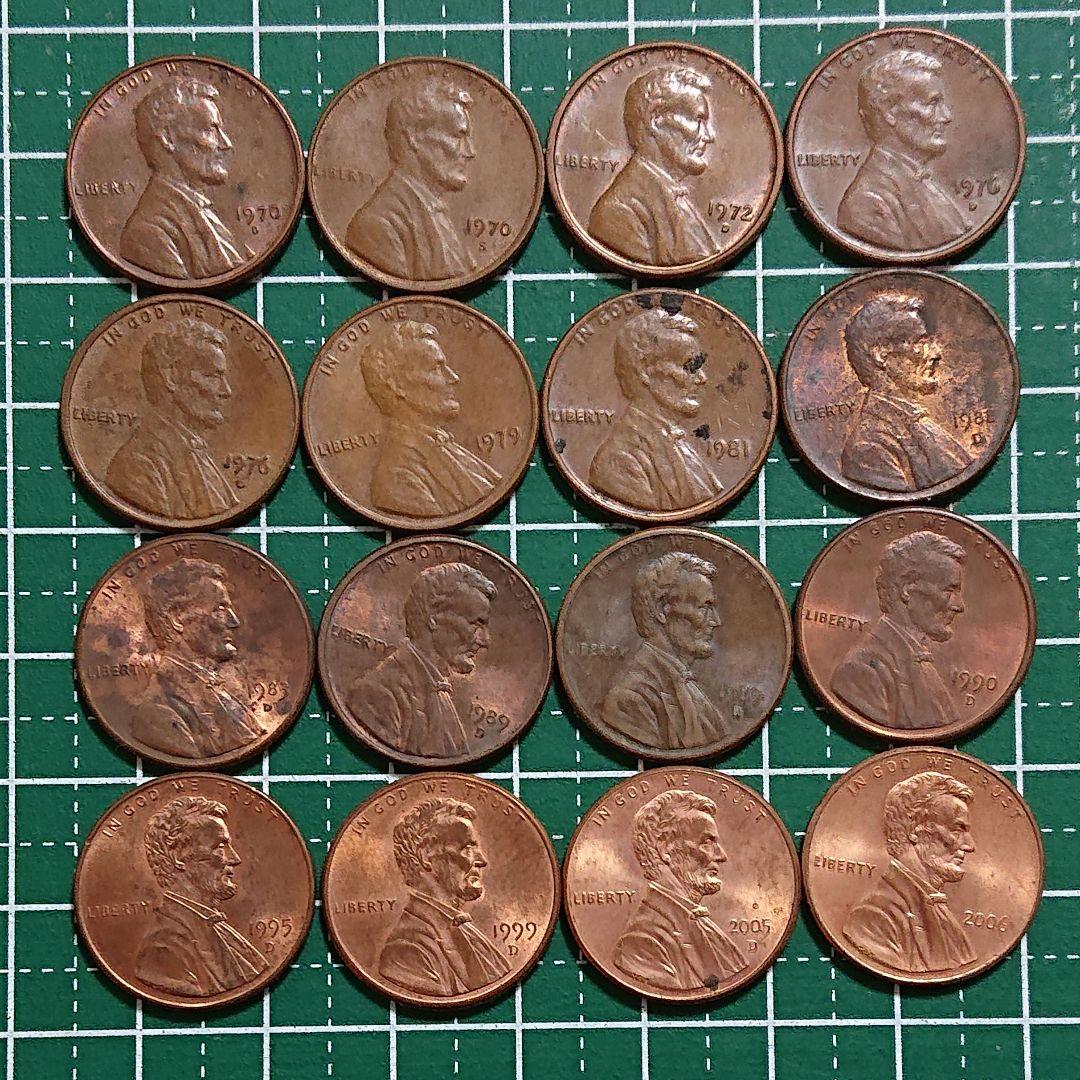 アメリカ 1セント硬貨 16枚セット 海外アンティークコイン by メルカリ