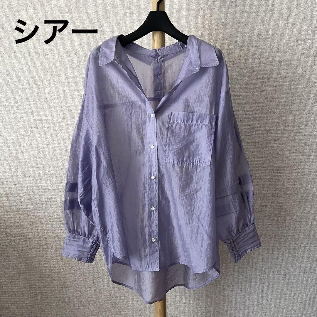 極美品 Stola. バック釦 シアーシャツ 身幅ゆったり ストラ