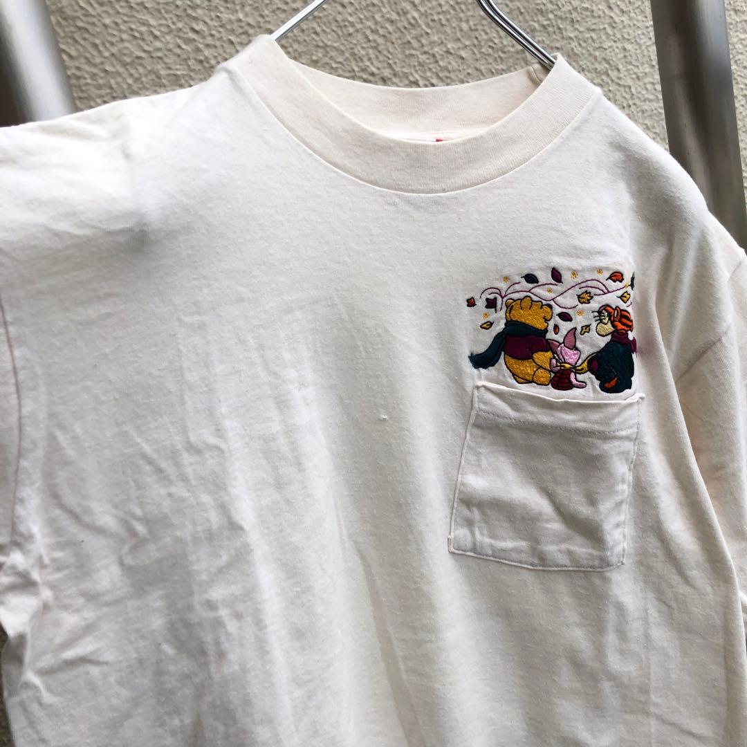 90s オールド Disney ディズニー くまのプーさん ポケットT ポケT 90s オールド Disney ディズニー くまのプーさん ポケットT ポケT