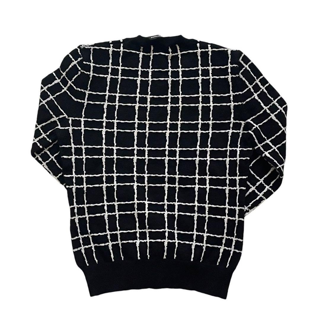 DSQUARED2 ディースクエアード ニット セーター 黒 白 トップス 長袖 DSQUARED2 ディースクエアード ニット セーター 黒 白 トップス 長袖