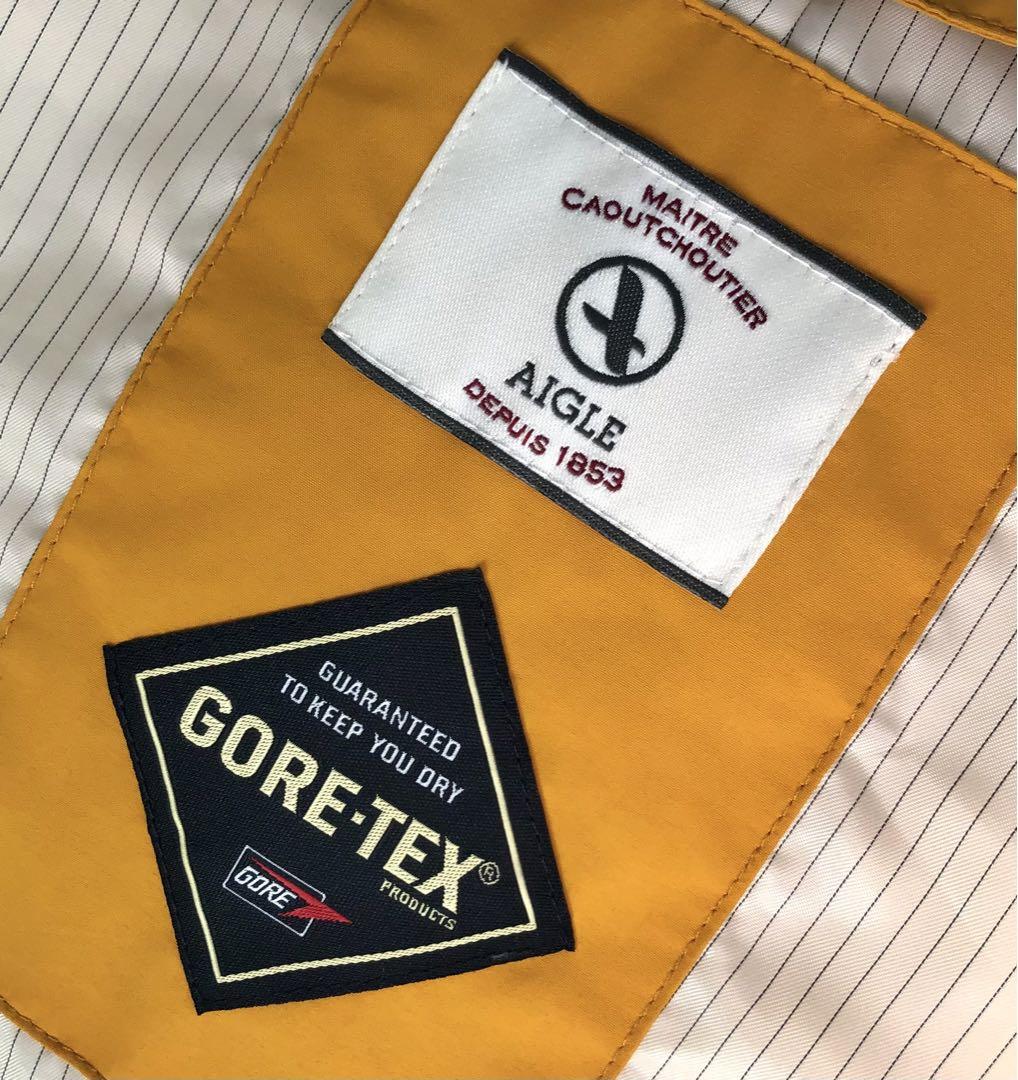 AIGLE エーグル　GORE-TEX 3WAY ナイロンコート　ラビットファー