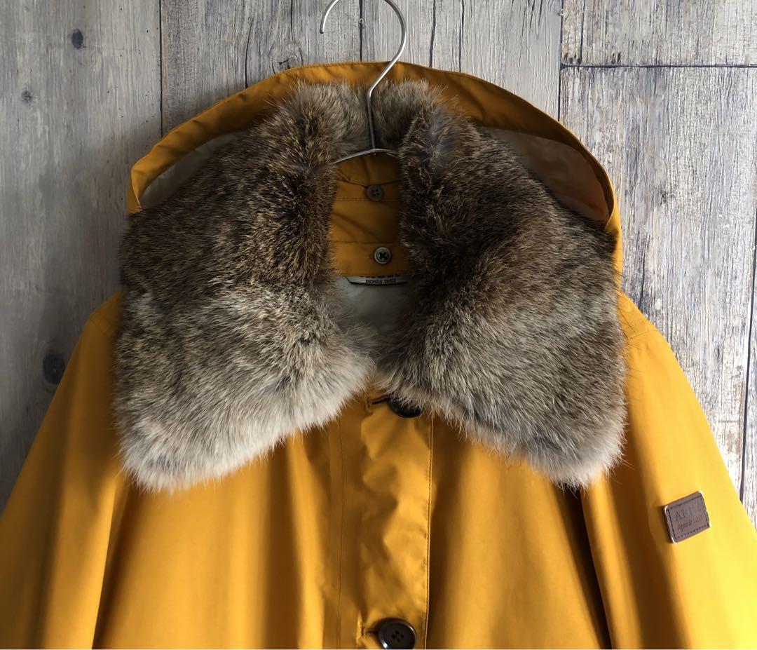 AIGLE エーグル　GORE-TEX 3WAY ナイロンコート　ラビットファー