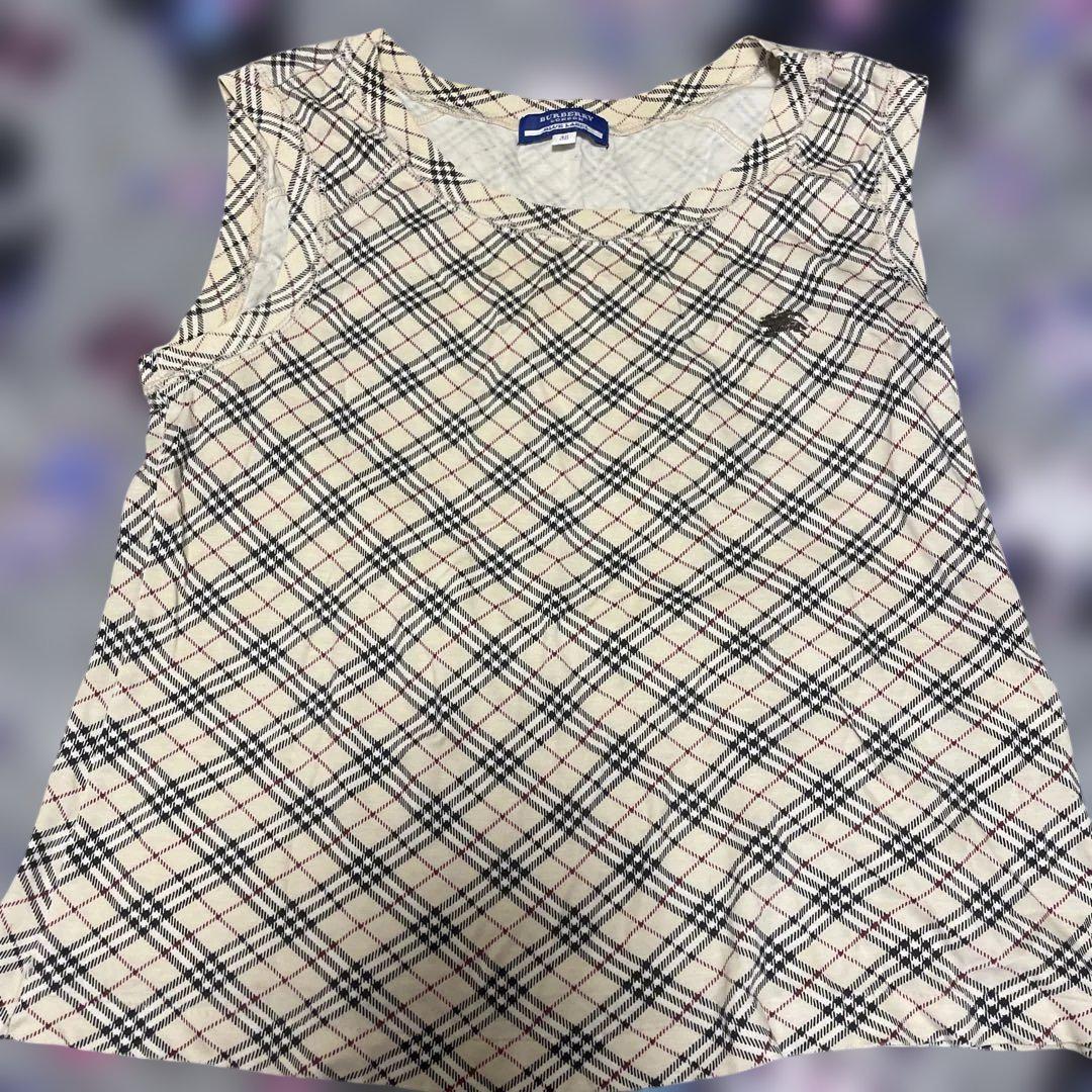 BURBERRY BLUE LABEL チェック柄ノースリーブ38