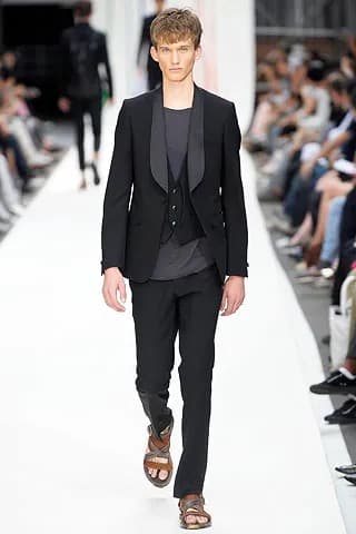 メゾン ミハラヤスヒロ レザー ストラップ サンダル 26ブラック 2022年