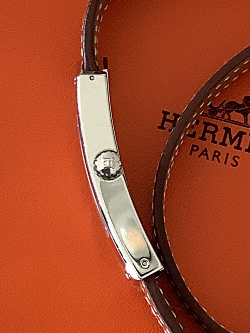 可愛いクリスマスツリーやギフトが！ 極美品エルメス❗️HERMES ダブルベルトウオッチ 電池交換完了 時計