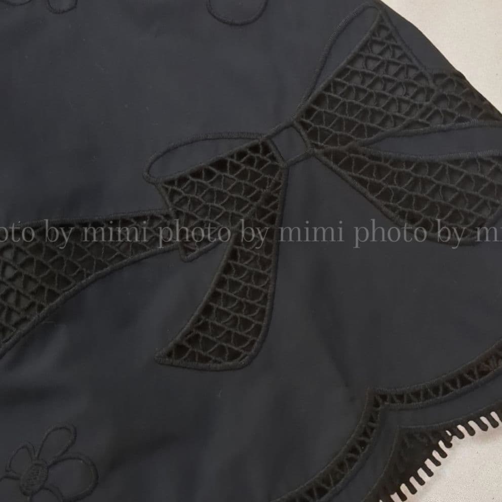 M'S GRACY*裾スカラップおリボンカットワークスカート