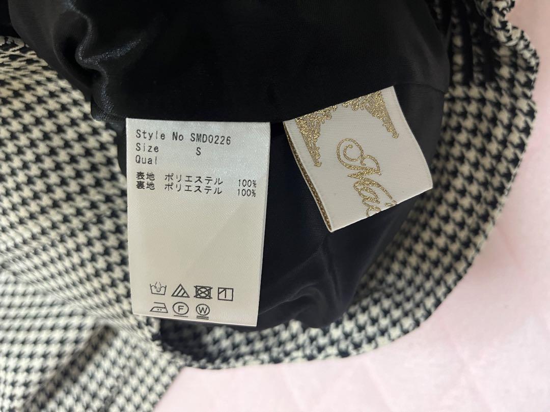 ミシェルマカロン　ミニスカート千鳥柄S