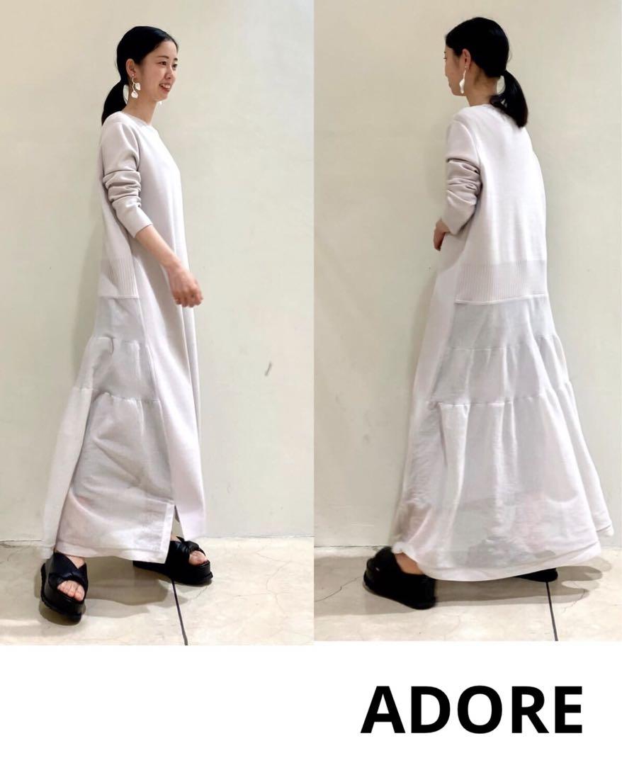 ADORE シアーティアードニットワンピース