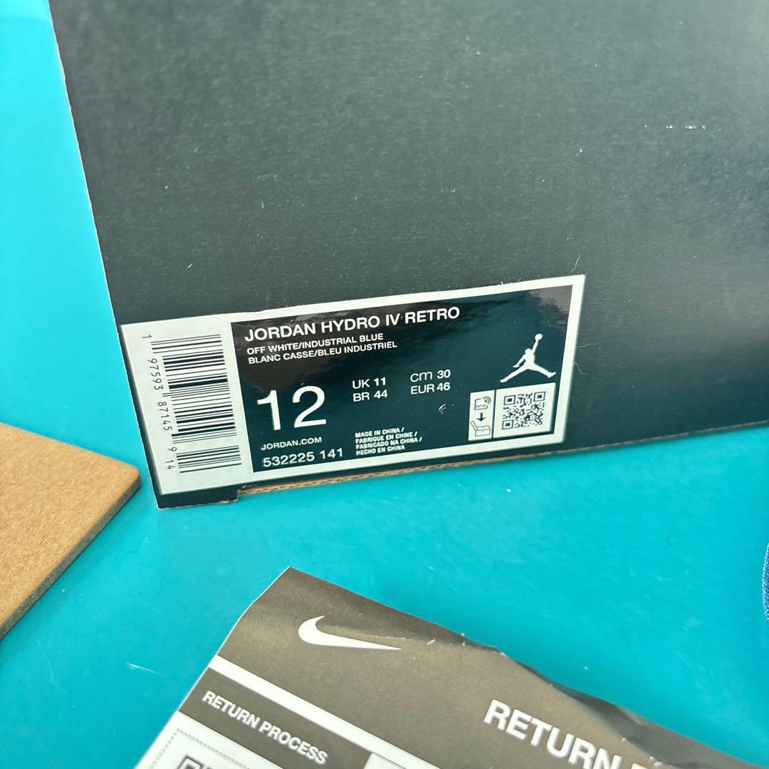 Jordan Hydro IV Retro ハイドロ4 サンダル ホワイト　12