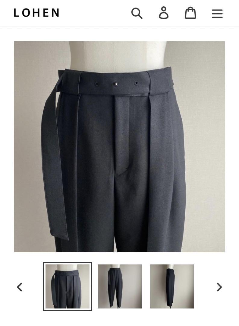 新品タグ付き　lohen ローヘン　バレルパンツ 黒　36