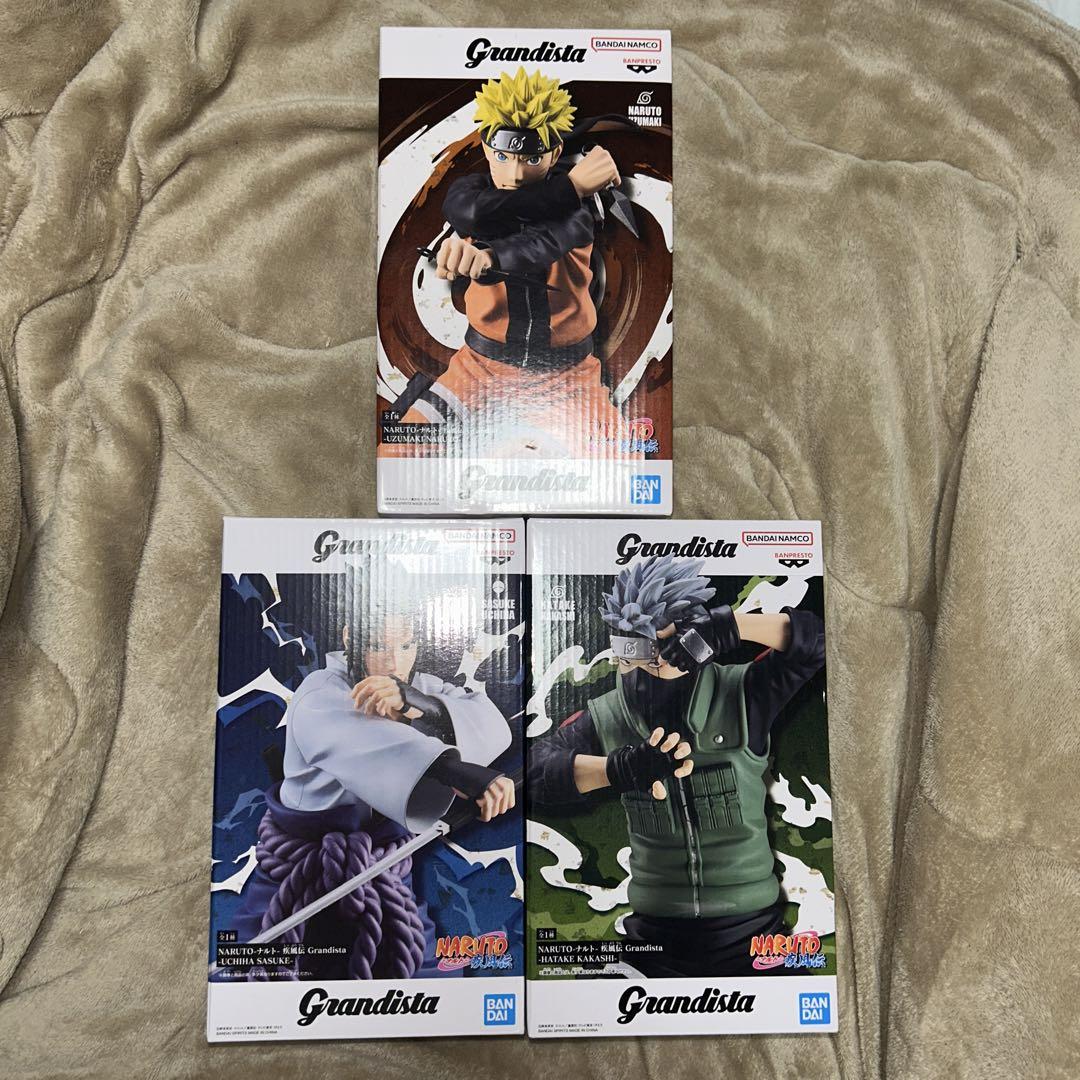 NARUTO フィギュア　セット　Grandista ナルト　かかし　サスケ 希少 NARUTO ナルト Grandista サスケ カカシ フィギュア