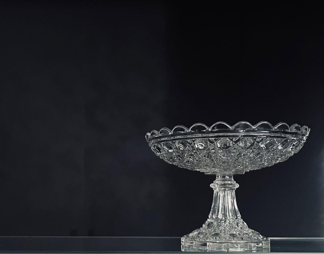 Baccarat オールドバカラ/※美品 ディアマン 大型フルーツコンポート Baccarat オールドバカラ/※美品 ディアマン 大型フルーツコンポート