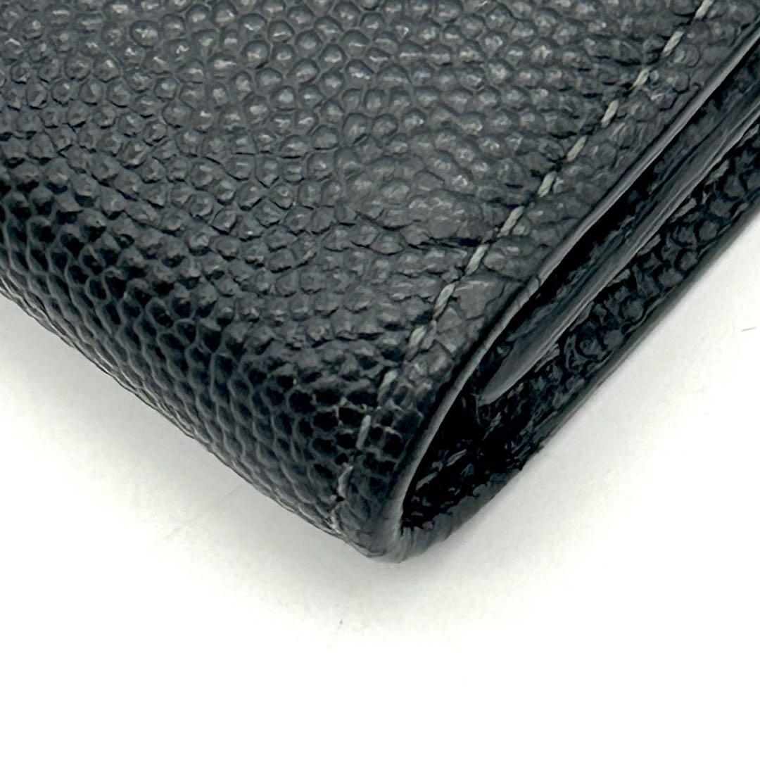極美品 Cartier 二つ折り 長財布 サントス 黒 レザー メンズ ブラック
