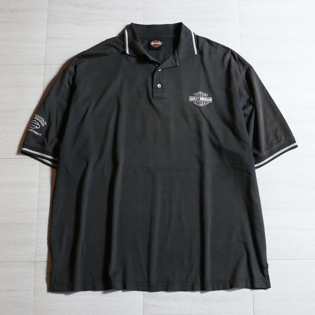 フェード◎ 90s~ HARLEY DAVIDSON Polo Shirt