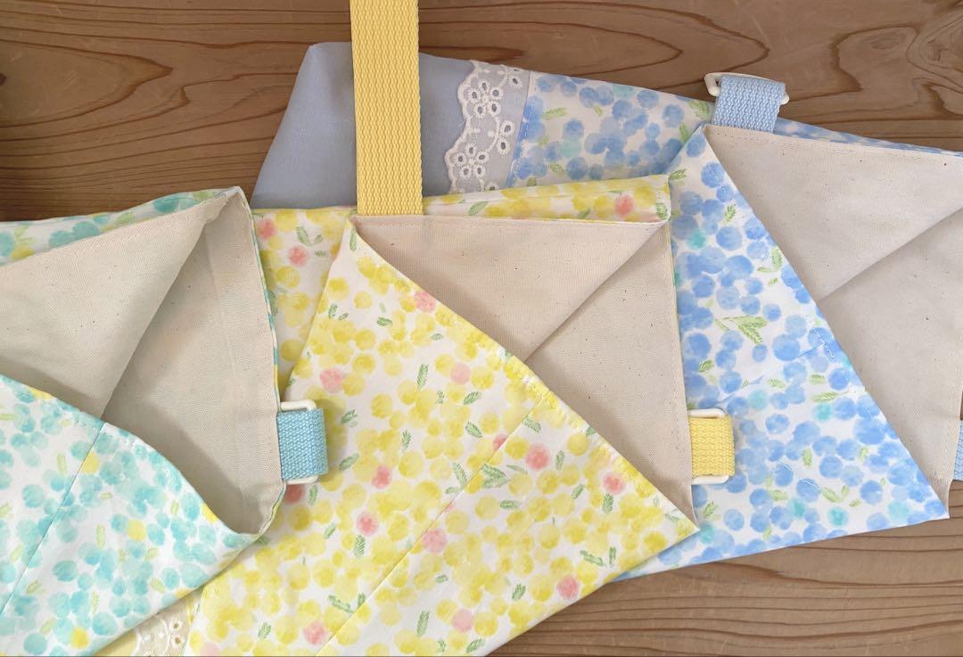 リクエスト品　ハンドメイド　入園入学準備　上靴袋　巾着袋　8点セット　ミモザ