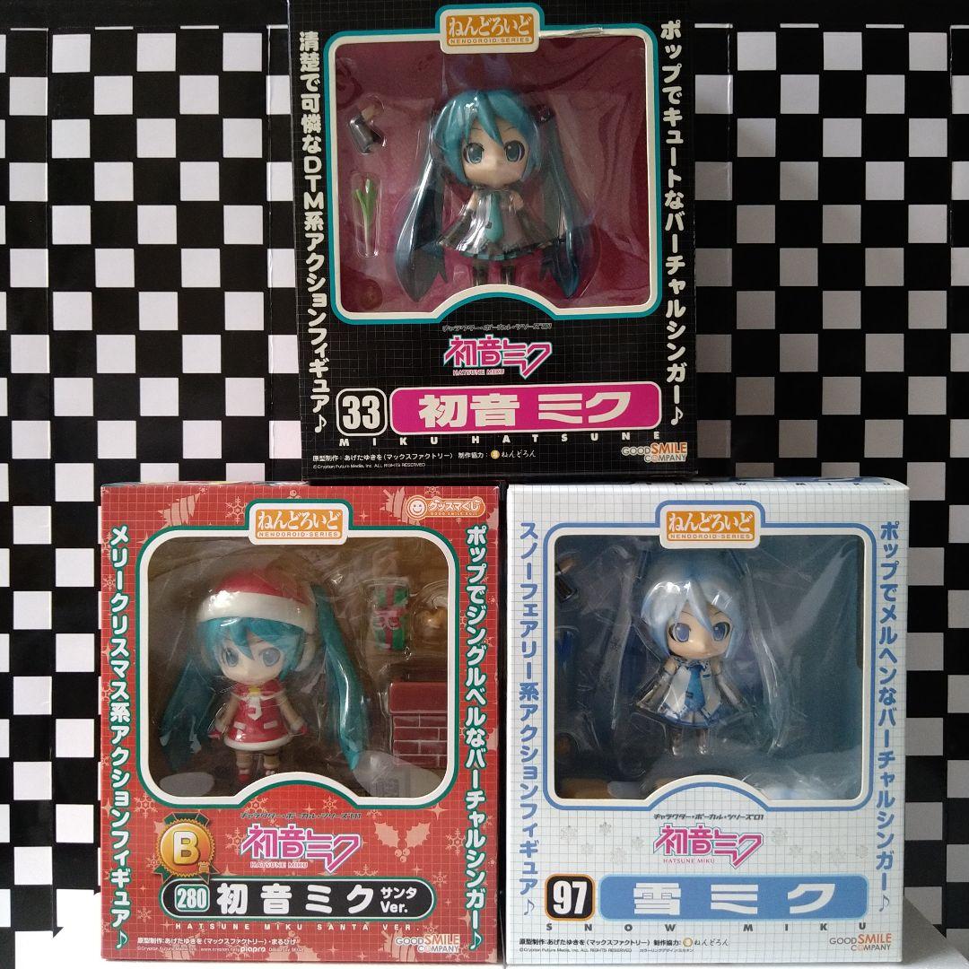 初音ミク　フィギュア　ねんどろいど　33　97　雪ミク　280　３セット