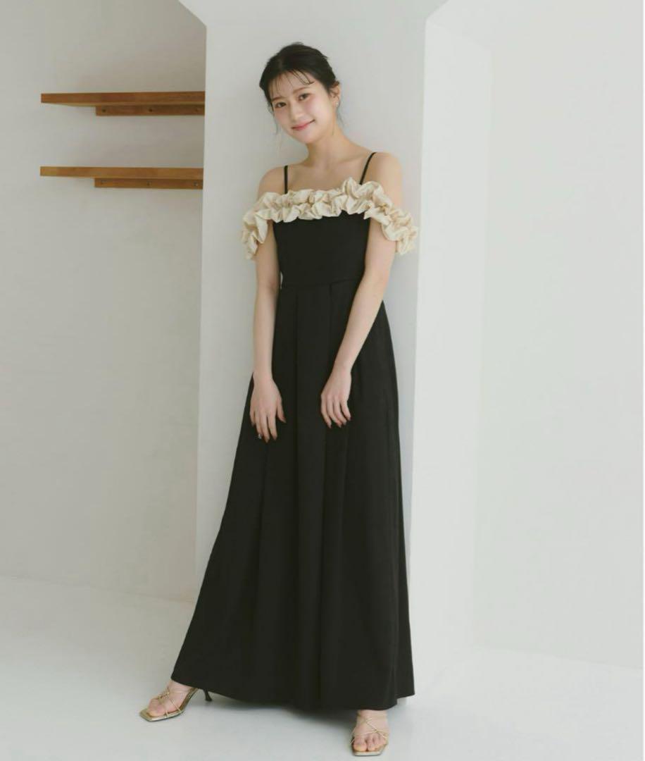 新品 Olu. Kanako×Olu. ショルダーフリルタックワンピース