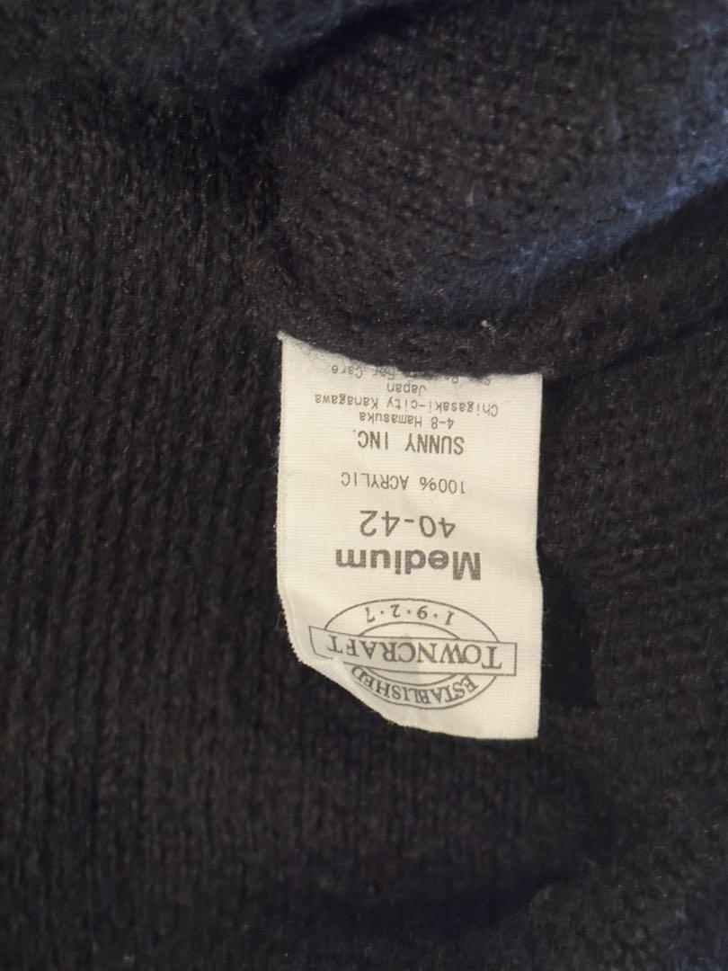 TOWN CRAFT SHAGGY CARDIGAN ブラック 40-42