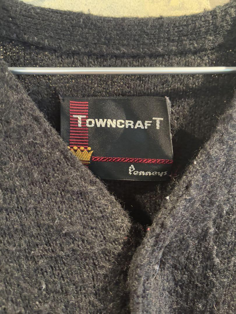 TOWN CRAFT SHAGGY CARDIGAN ブラック 40-42