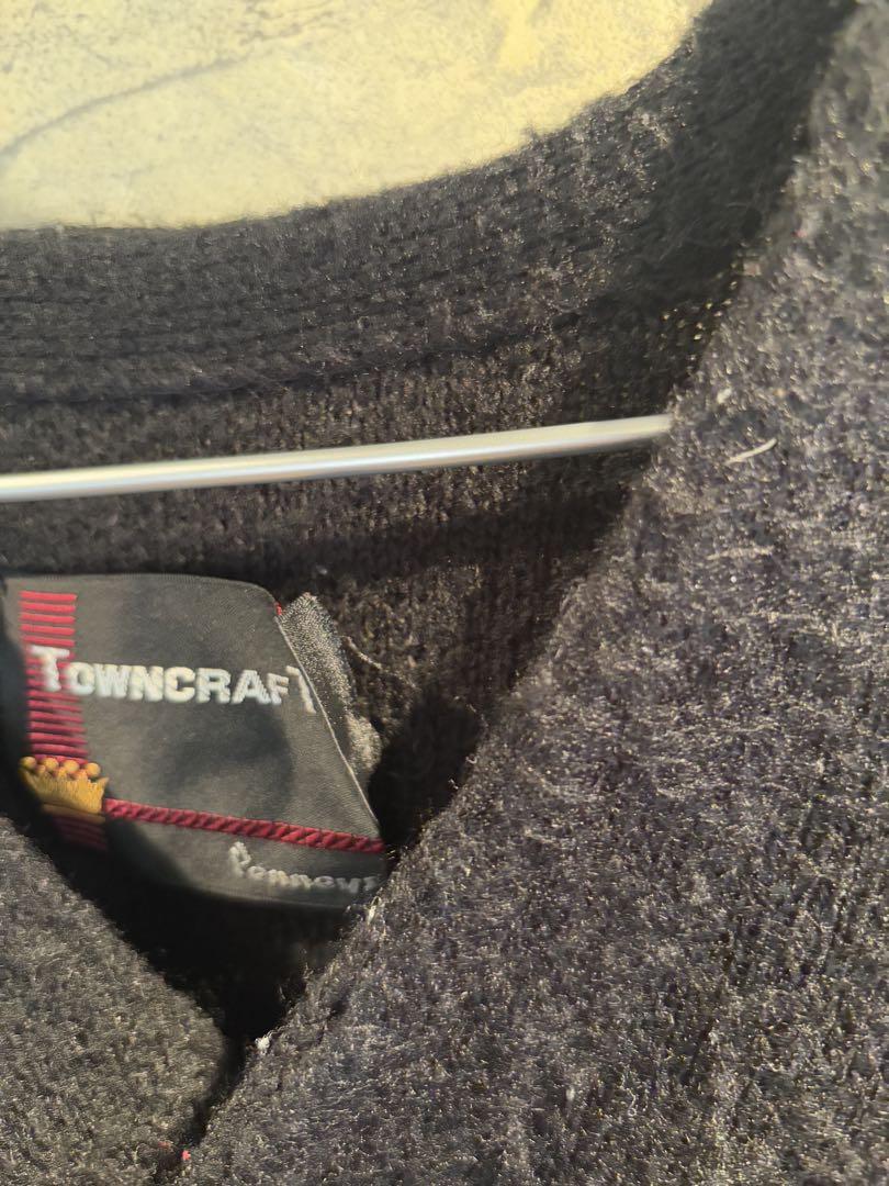 TOWN CRAFT SHAGGY CARDIGAN ブラック 40-42