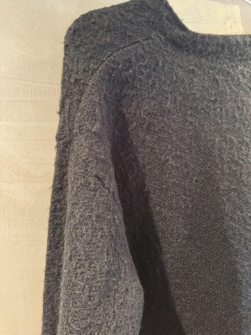 TOWN CRAFT SHAGGY CARDIGAN ブラック 40-42