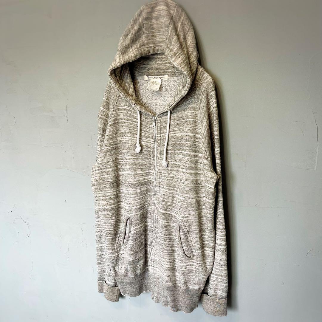 Edition トゥモローランド グレー ダメージ加工 パーカー サイズL